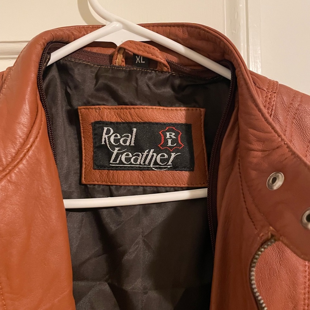 Womens ’real leather’ brand jacket
